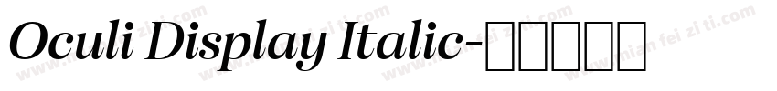 Oculi Display Italic字体转换